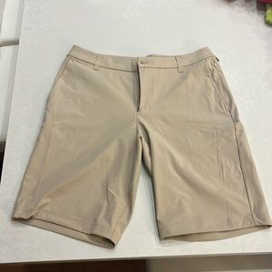 Tan Lulu Lemon commission shorts.  34 inch waist.  Worn once!!